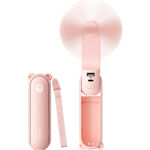 3 IN 1 Handheld Mini Fan - Portable Fan & Power Bank & Flashlight, 19H Max Cooling, USB Rechargeable(Pink) 3 IN 1 Handheld Mini Fan - Portable Fan & Power Bank & Flashlight, 19H Max Cooling, USB Rechargeable(Pink)