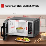 Countertop Microwave Ovens 1.2 Cu Ft with 12.4" Removable Turntable Smart Humidity Sensor, 12 Auto Menus Mute Function ECO Mode Easy Clean Interior, 1000W, Silver Countertop Microwave Ovens 1.2 Cu Ft with 12.4" Removable Turntable Smart Humidity Sensor, 12 Auto Menus Mute Function ECO Mode Easy Clean Interior, 1000W, Silver