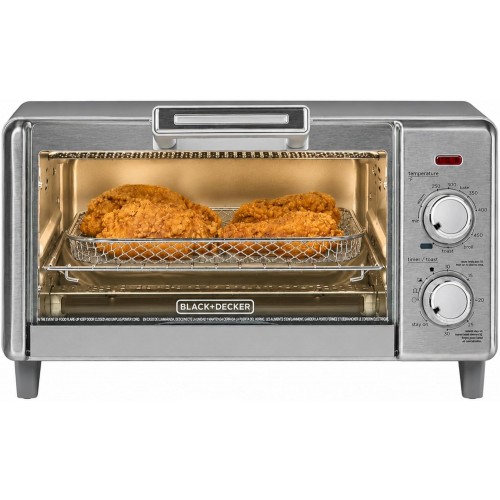 Bake Air Fry Countertop Convection Toaster Oven, Medium Capacity, 4-Slice, 5-in-1, Fits 9” Pizza, 30-Min Timer, Bake, Broil, Air Fry, Toast, Keep Warm, Stainless Steel Bake Air Fry Countertop Convection Toaster Oven, Medium Capacity, 4-Slice, 5-in-1, Fits 9” Pizza, 30-Min Timer, Bake, Broil, Air Fry, Toast, Keep Warm, Stainless Steel