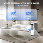 Portable Air Conditioner, 3-in-1 Evaporative Air Cooler with 3.2 Gal Water Tank, Windowless Portable AC Fan with 6 Ice Packs, Remote, 12H Timer, 3 Speeds, 4 Modes Portable Air Conditioner, 3-in-1 Evaporative Air Cooler with 3.2 Gal Water Tank, Windowless Portable AC Fan with 6 Ice Packs, Remote, 12H Timer, 3 Speeds, 4 Modes