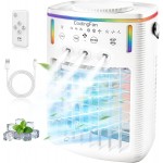 2026 New 1500ML Small Portable Air Conditioner Fan, Cooling Fan for Bedroom with 3 Modes & 3 Speeds, for Office, Camping, Coffee Table & Travel, with 7-Color LED Light & Remote Control(1PCS) 2026 New 1500ML Small Portable Air Conditioner Fan, Cooling Fan for Bedroom with 3 Modes & 3 Speeds, for Office, Camping, Coffee Table & Travel, with 7-Color LED Light & Remote Control(1PCS)