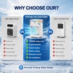 2026 New 1500ML Small Portable Air Conditioner Fan, Cooling Fan for Bedroom with 3 Modes & 3 Speeds, for Office, Camping, Coffee Table & Travel, with 7-Color LED Light & Remote Control(1PCS) 2026 New 1500ML Small Portable Air Conditioner Fan, Cooling Fan for Bedroom with 3 Modes & 3 Speeds, for Office, Camping, Coffee Table & Travel, with 7-Color LED Light & Remote Control(1PCS)