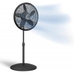 Pedestal Fan, Oscillating Fan for Bedroom with Adjustable Height and 3 Cooling Speeds, Portable, 18", Black, 1827 Pedestal Fan, Oscillating Fan for Bedroom with Adjustable Height and 3 Cooling Speeds, Portable, 18", Black, 1827